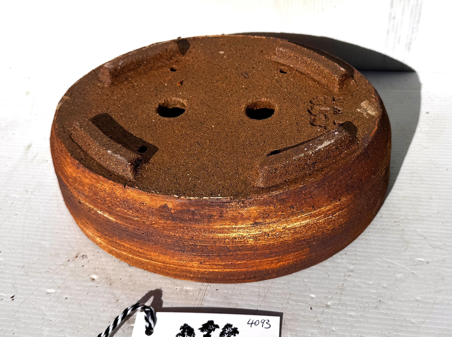 Oval 25cm Brown Stoneware Unglazed Bonsai Pot