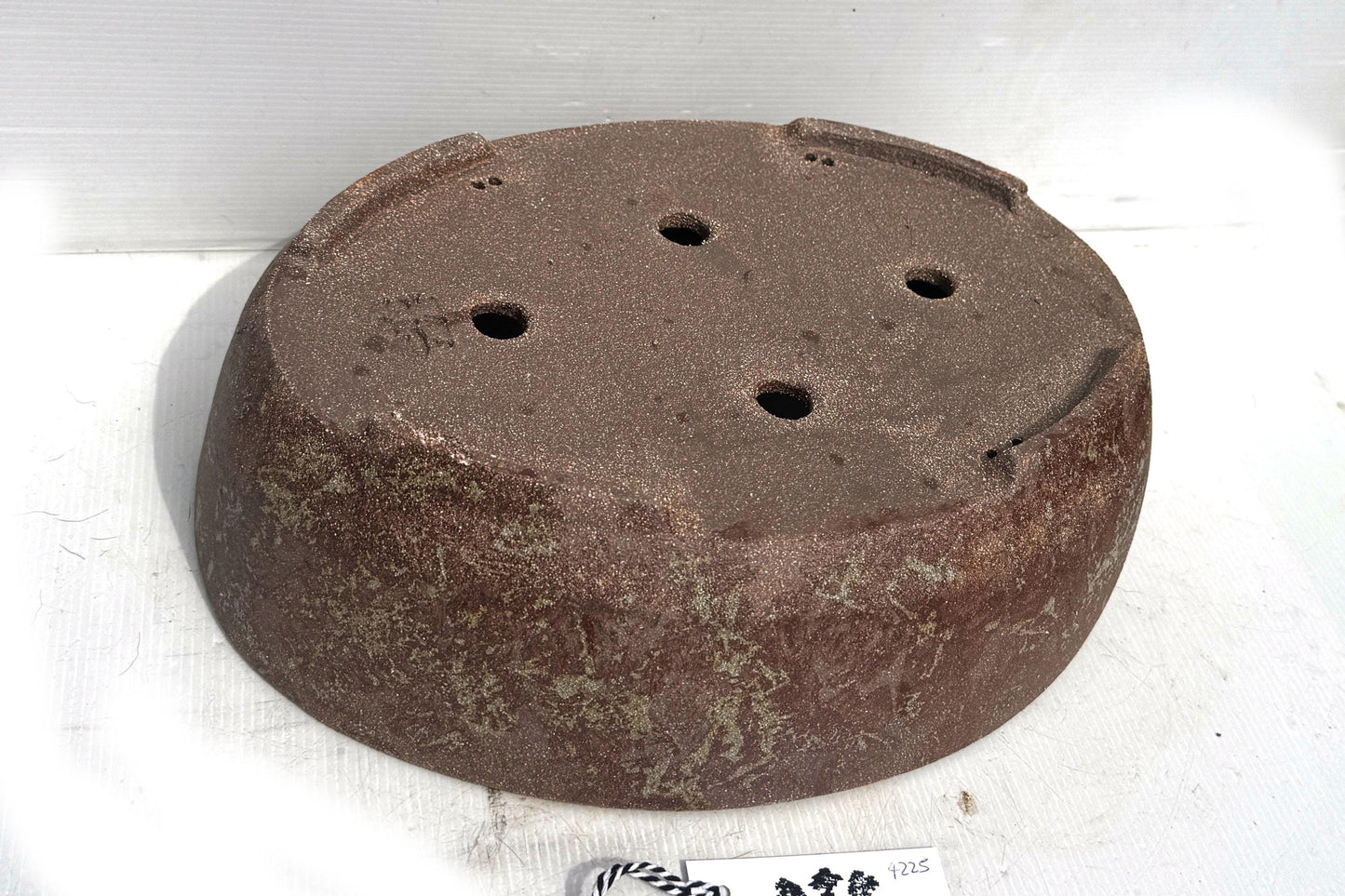 Oval 39cm Brown Woodash Smooth Finish Stoneware Bonsai Pot