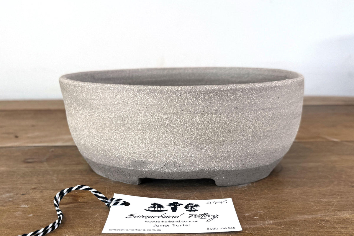 Oval 22cm Stoneware Smooth Finish Unglazed Bonsai Pot