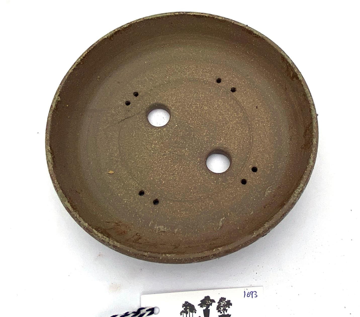 Brown Stoneware Woodash Smooth Finish Unglazed Bonsai Pot – Round Literati