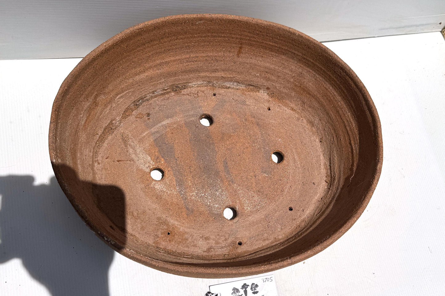 Oval 40cm Stoneware Smooth Finish Unglazed Bonsai Pot