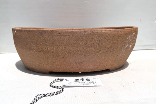 Oval 40cm Stoneware Smooth Finish Unglazed Bonsai Pot