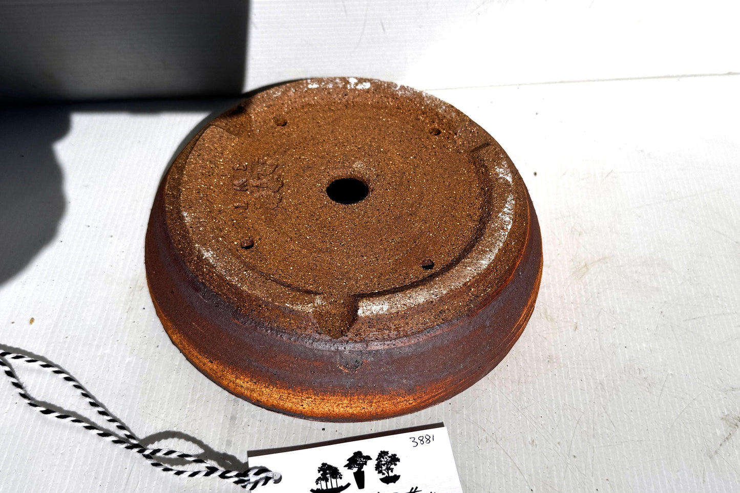 Round 20.5cm Brown Stoneware Unglazed Bonsai Pot