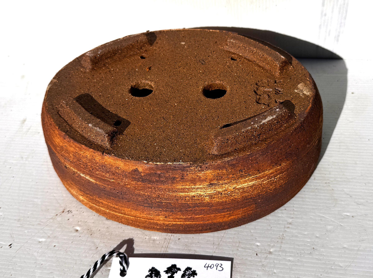 Oval 25cm Brown Stoneware Unglazed Bonsai Pot