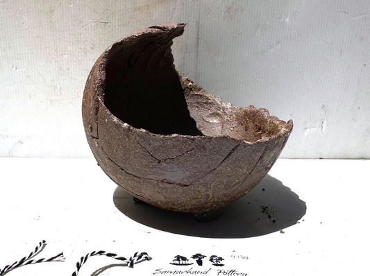 Moon 21cm Brown Stoneware Bonsai Pot
