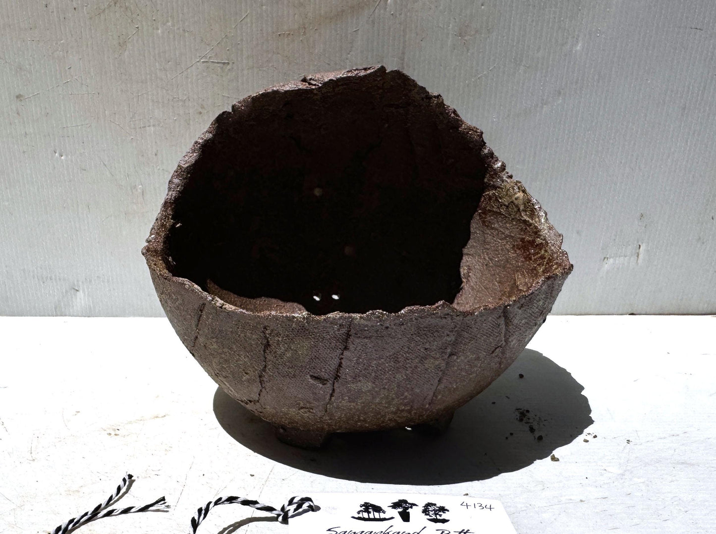 Moon 21cm Brown Stoneware Bonsai Pot