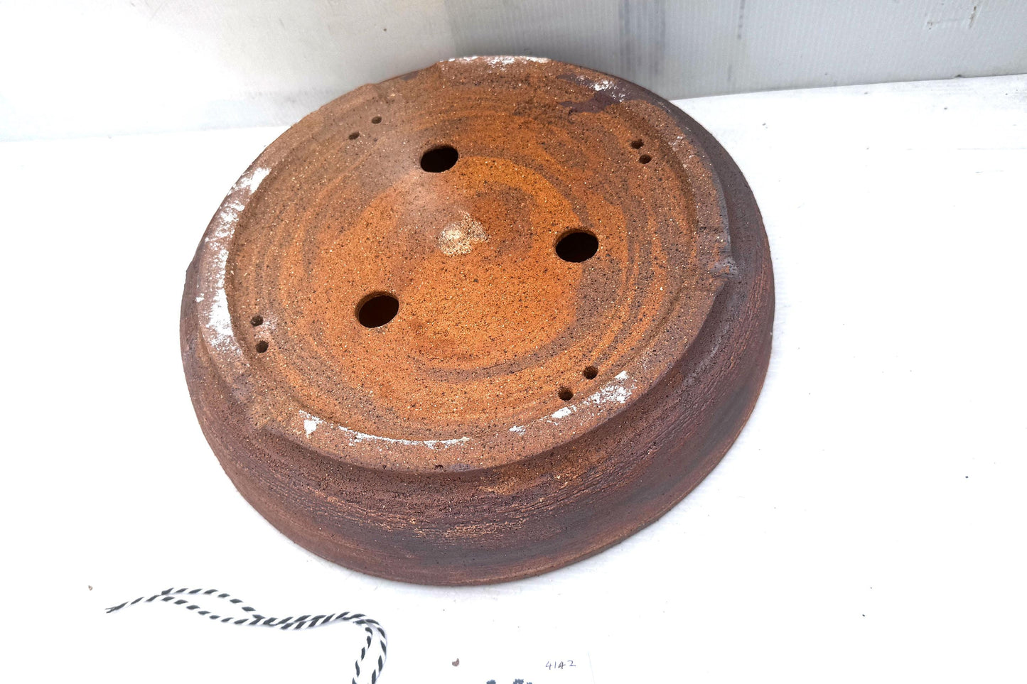 Round 30cm Brown Stoneware Unglazed Bonsai Pot