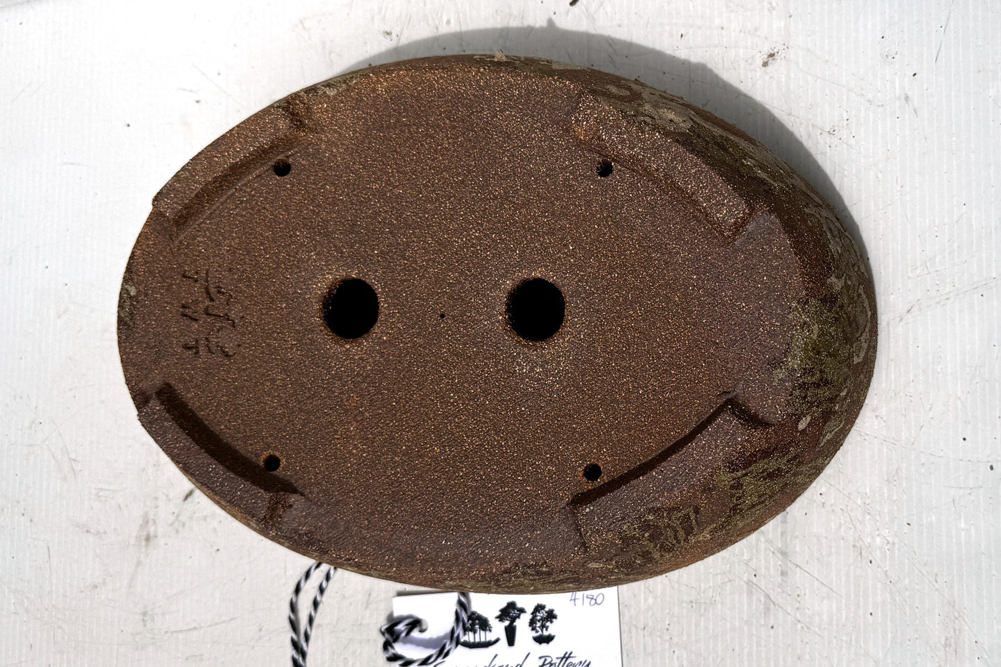 Oval 27.5cm Brown Woodash Smooth Finish Stoneware Bonsai Pot