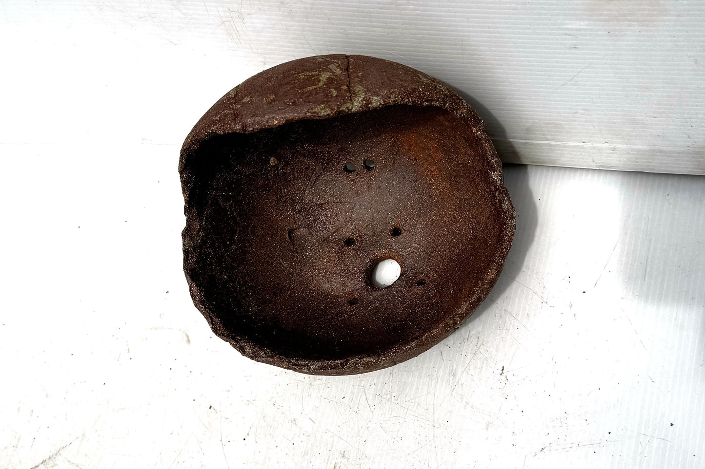 Moon 17.5cm Brown Stoneware Bonsai Pot
