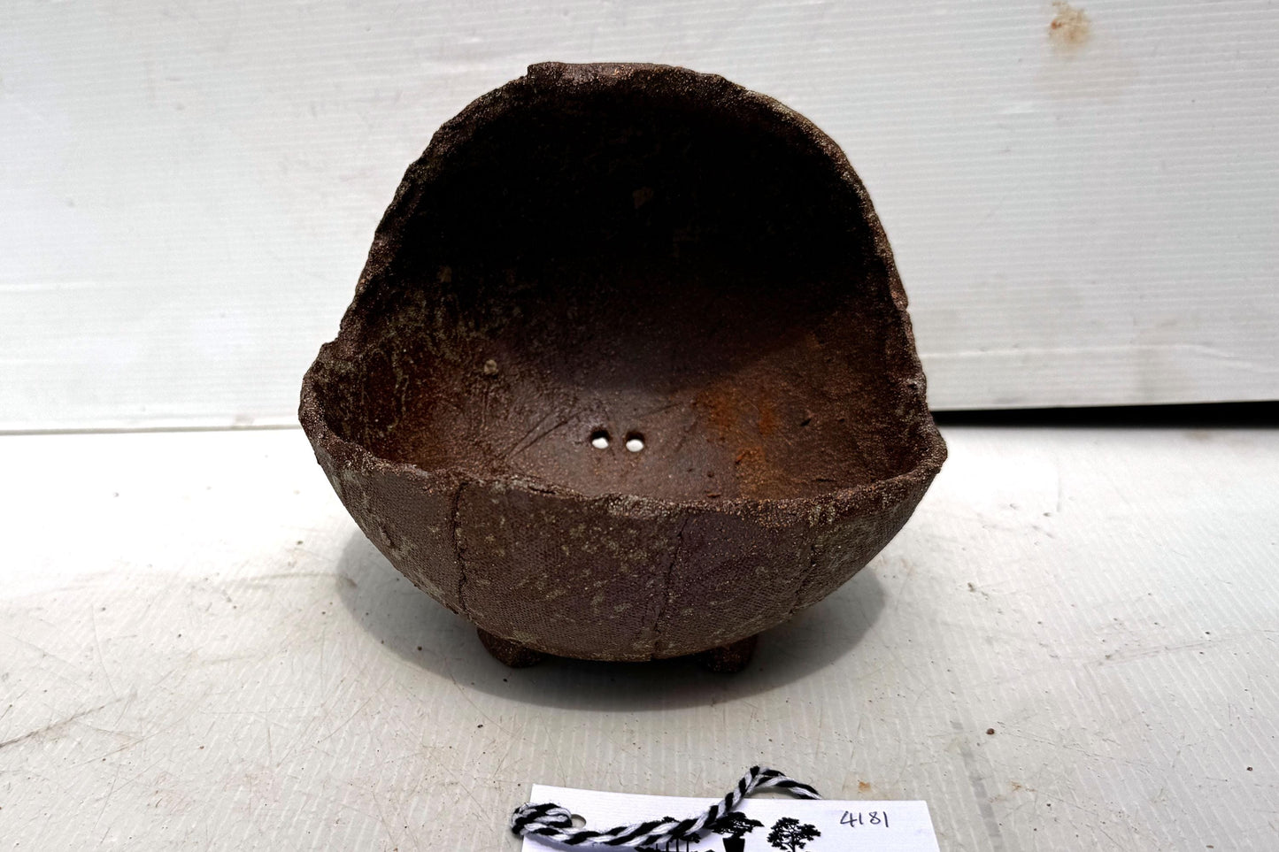Moon 17.5cm Brown Stoneware Bonsai Pot