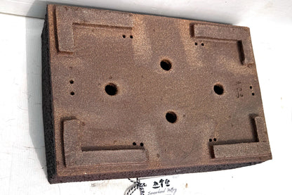 Rectangular 42cm Brown Textured Stoneware Bonsai Pot