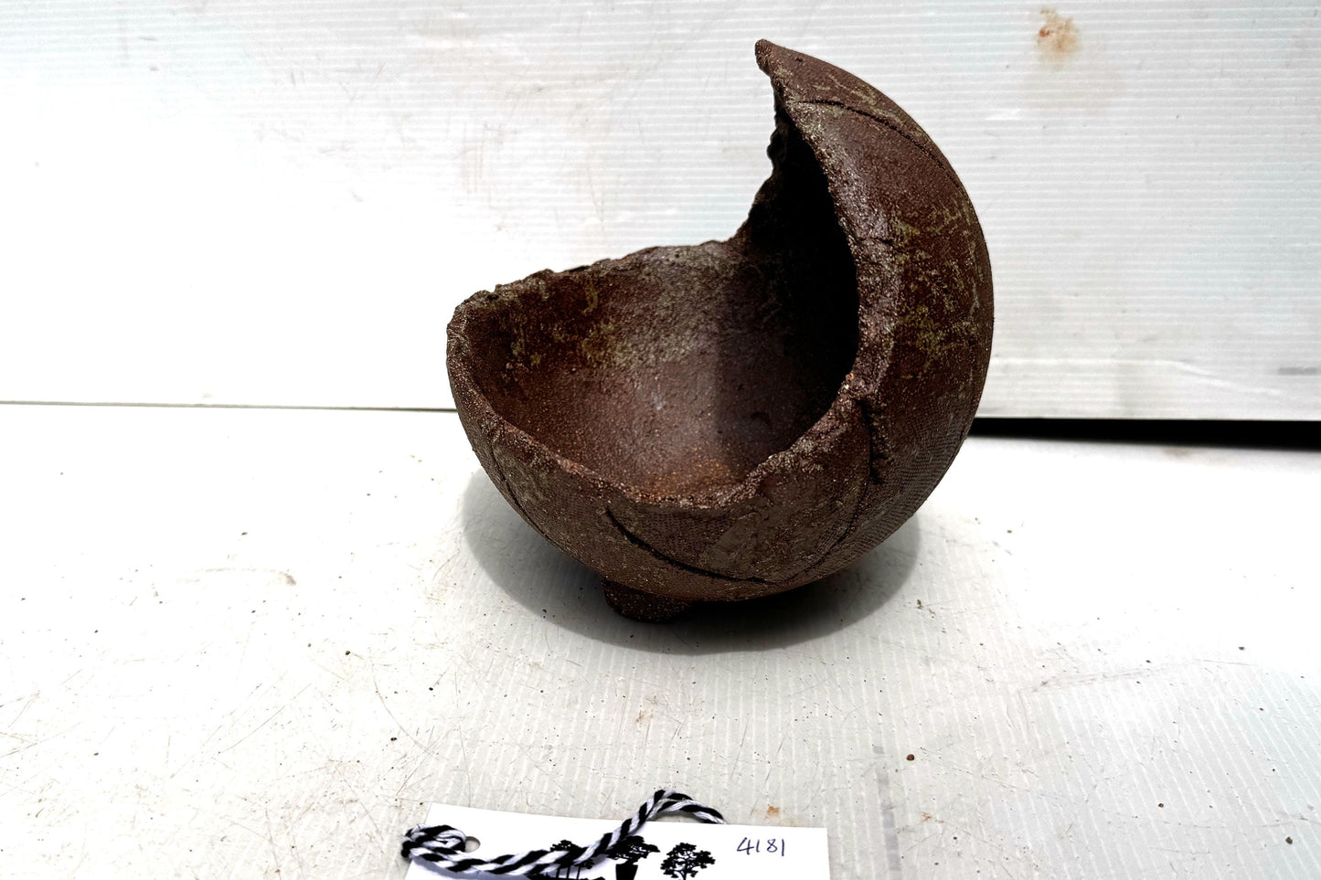 Moon 17.5cm Brown Stoneware Bonsai Pot