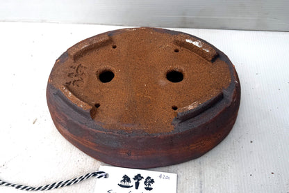 Oval 25cm Brown Stoneware Unglazed Bonsai Pot