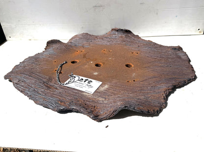 56cm Slab Brown Stoneware Textured Bonsai Pot