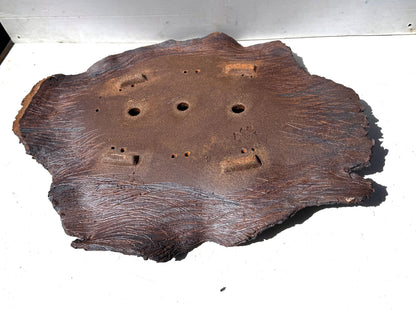 56cm Slab Brown Stoneware Textured Bonsai Pot