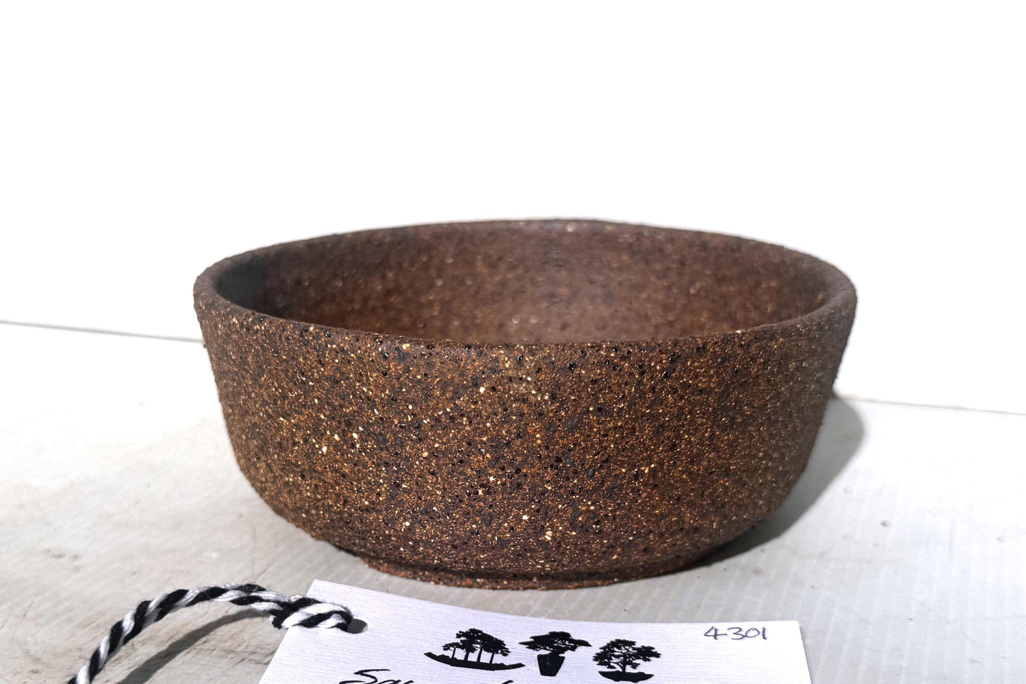 Round 11cm Brown Smooth Finish Stoneware Unglazed Bonsai Pot