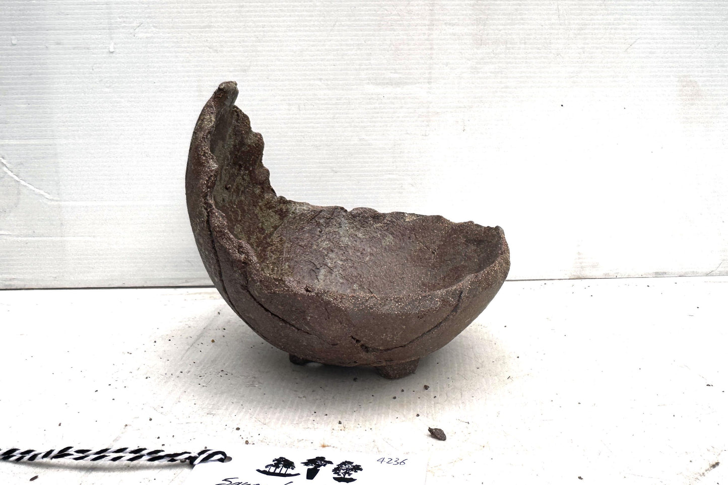 Moon 16.5cm Brown Stoneware Bonsai Pot