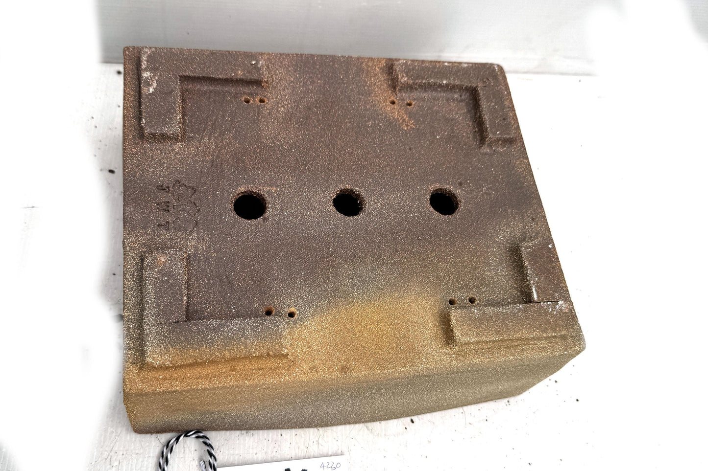 Rectangular 30cm Brown Stoneware Smooth Unglazed Bonsai Pot
