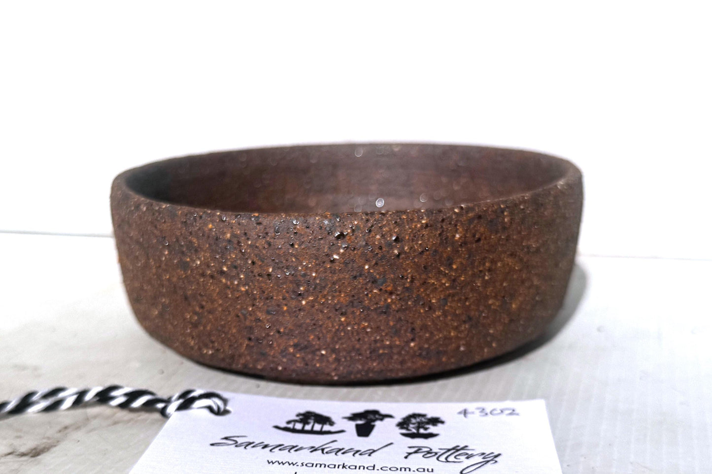 Round 14cm Brown Smooth Finish Stoneware Unglazed Bonsai Pot