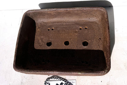 Rectangular 27cm Brown Stoneware Woodash Bonsai Pot