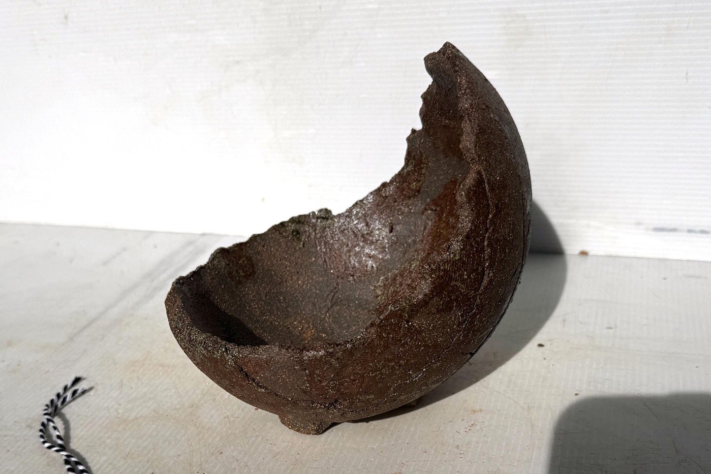 Moon 16cm Brown Stoneware Bonsai Pot