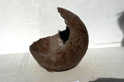 Moon 21cm Brown Stoneware Bonsai Pot