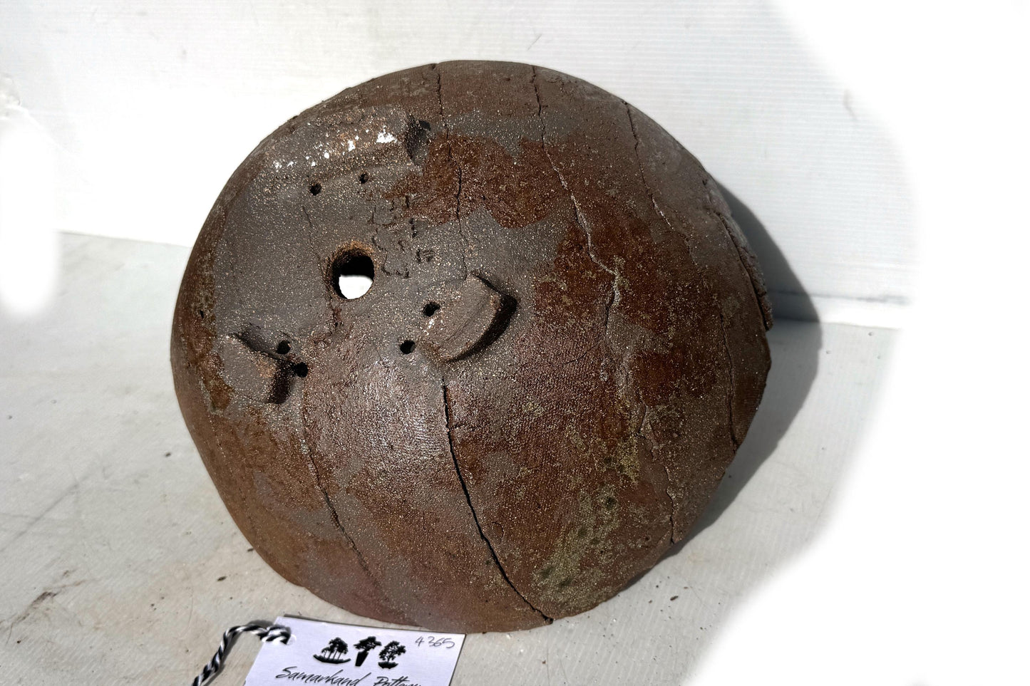 Moon 31cm Brown Stoneware Bonsai Pot