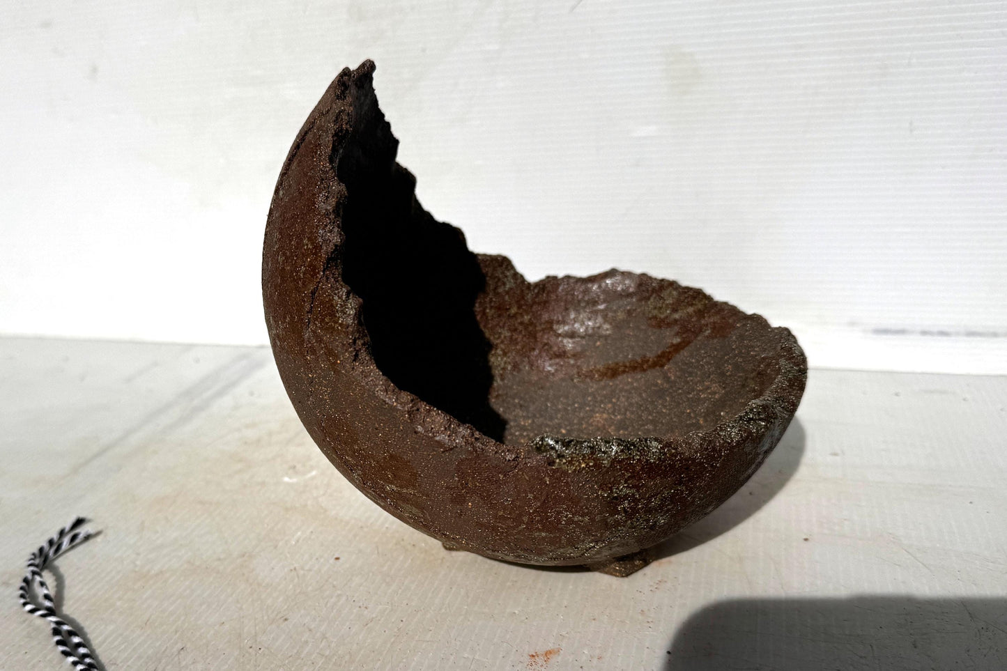 Moon 16cm Brown Stoneware Bonsai Pot