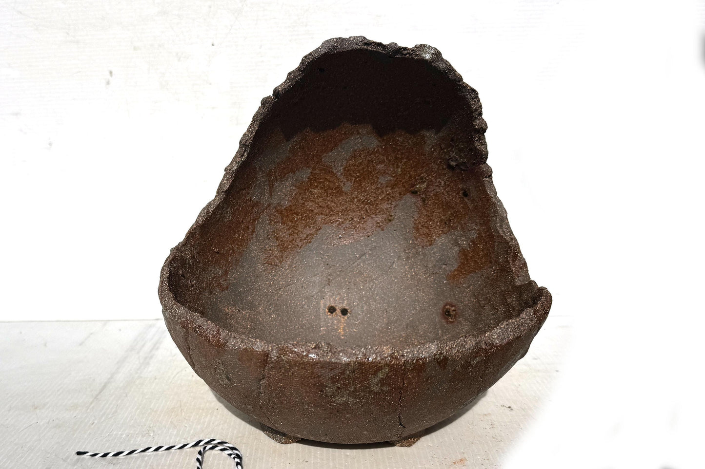Moon 22cm Brown Stoneware Bonsai Pot