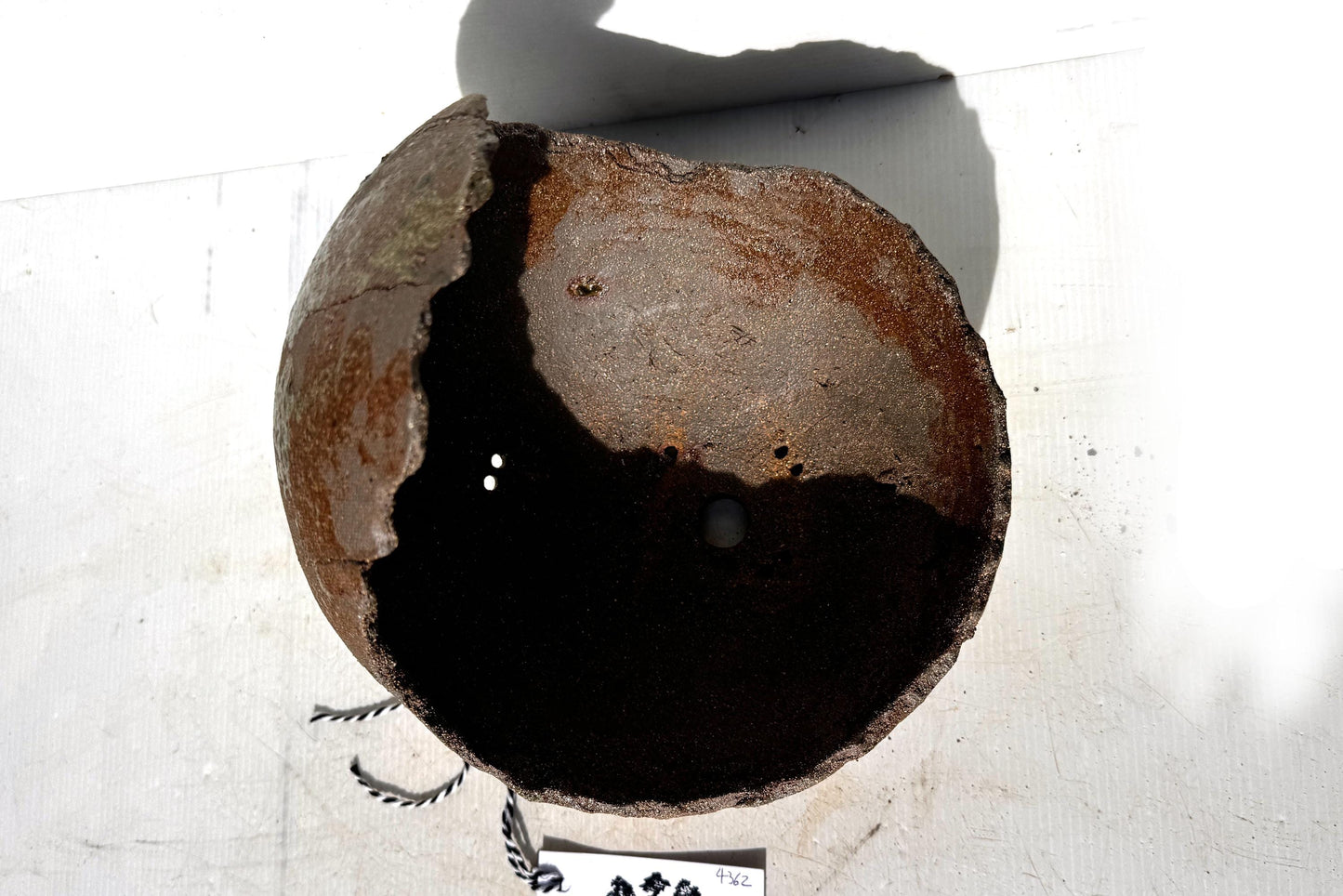 Moon 22cm Brown Stoneware Bonsai Pot