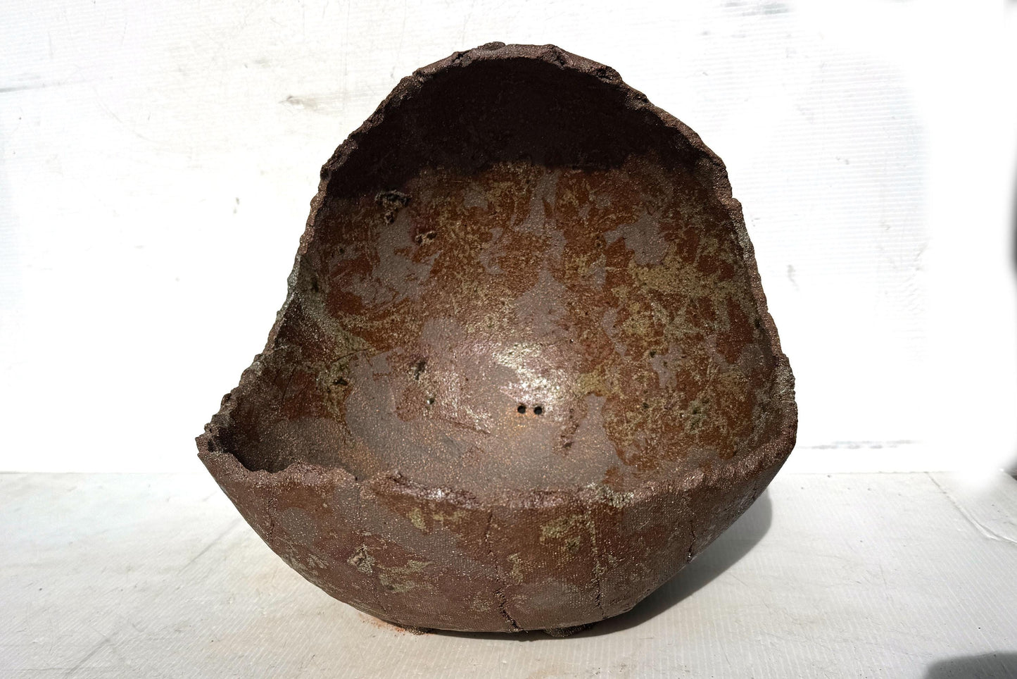 Moon 31cm Brown Stoneware Bonsai Pot