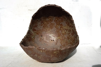Moon 31cm Brown Stoneware Bonsai Pot