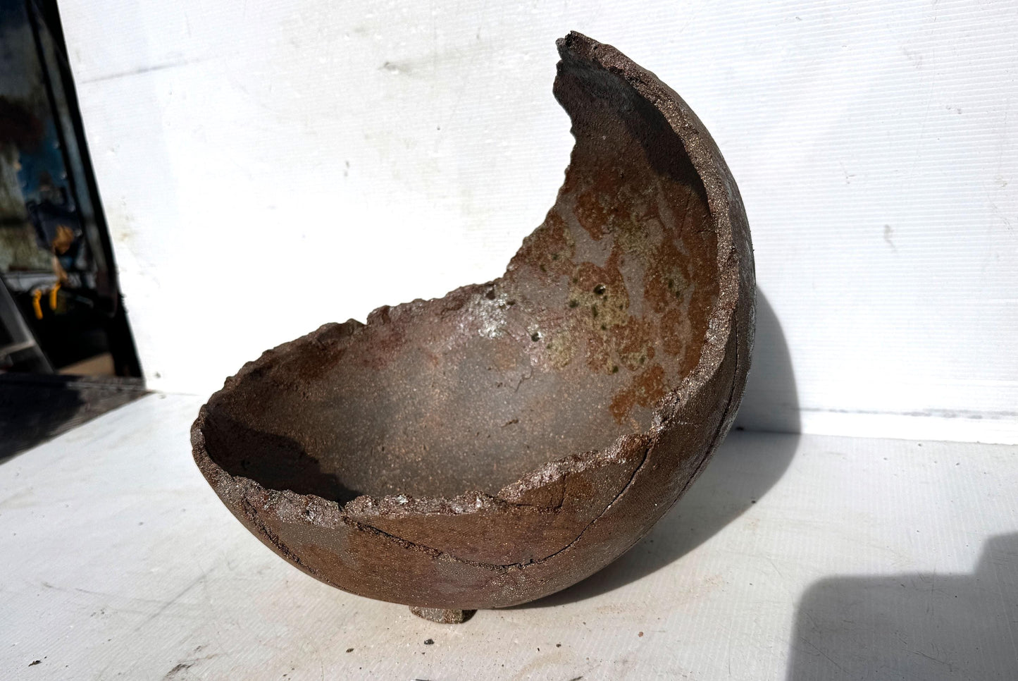 Moon 31cm Brown Stoneware Bonsai Pot