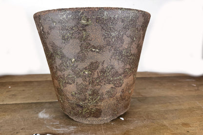 Round 24cm Brown Smooth Stoneware Woodash Bonsai Pot