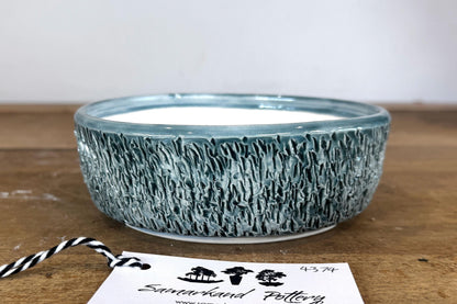 Round 16cm Green Glazed Stoneware Bonsai Pot