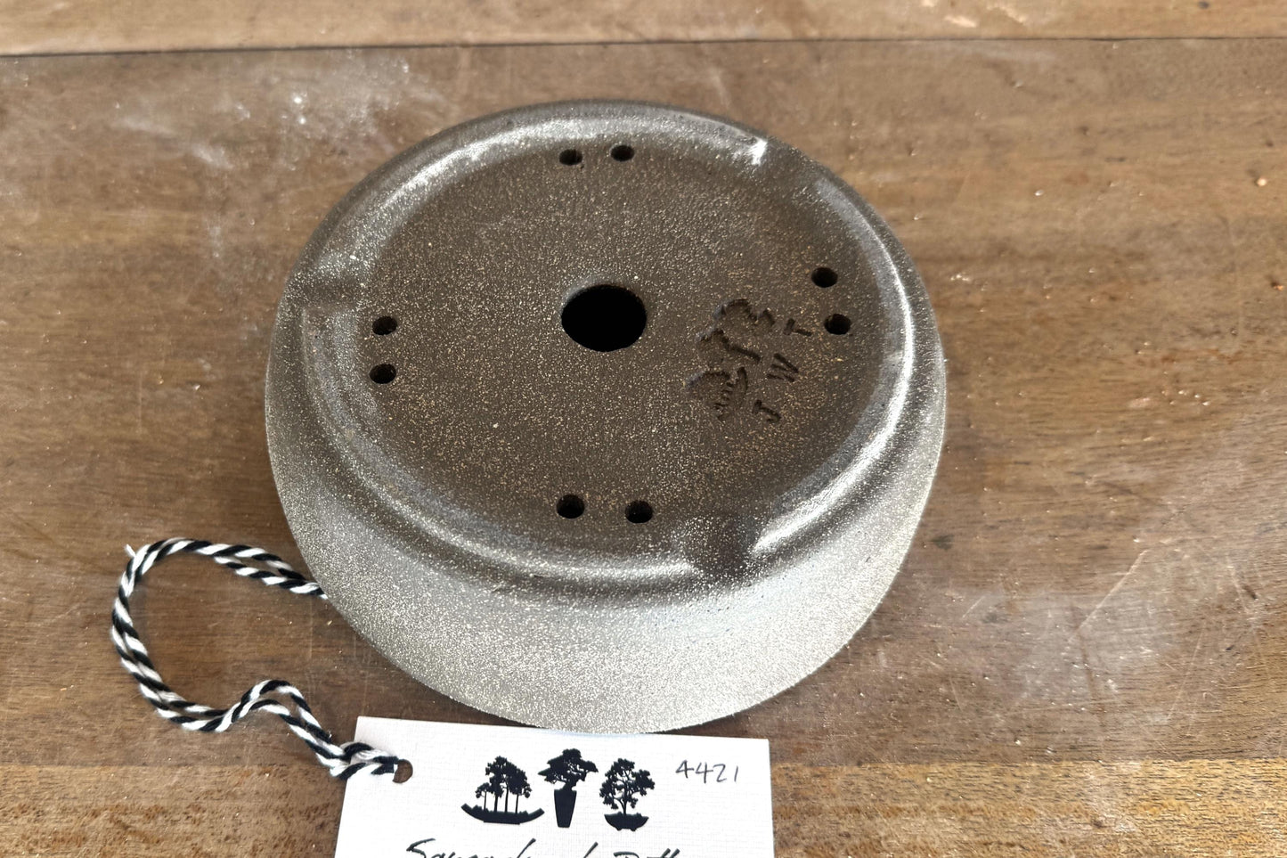 Round 16.5cm Grey Smooth Stoneware Bonsai Pot