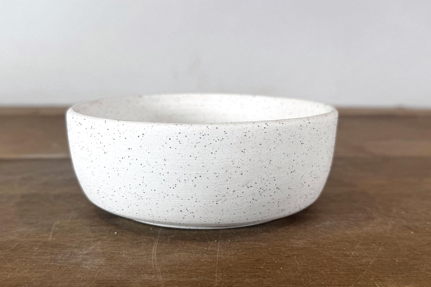 Round 13cm White Stoneware Unglazed Bonsai Pot