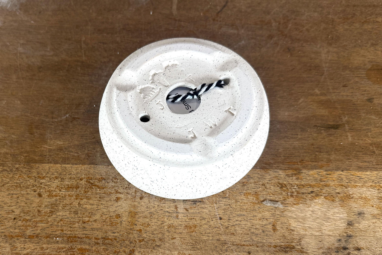 Round 10.5cm White Stoneware Unglazed Bonsai Pot