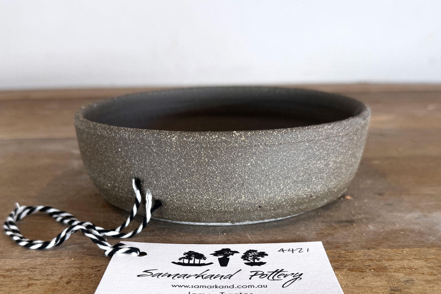 Round 16.5cm Grey Smooth Stoneware Bonsai Pot