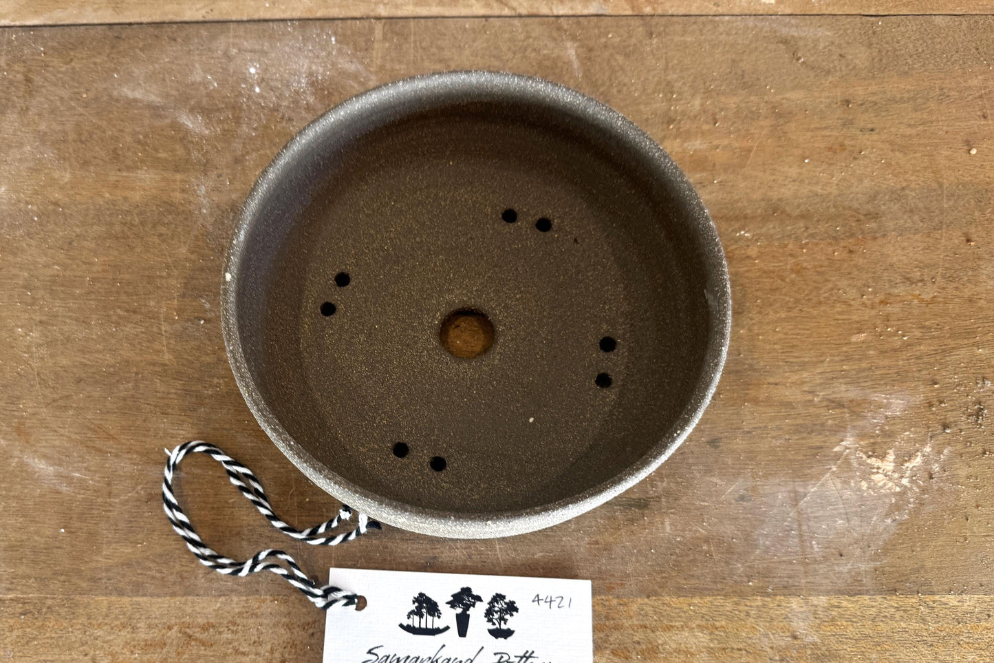 Round 16.5cm Grey Smooth Stoneware Bonsai Pot