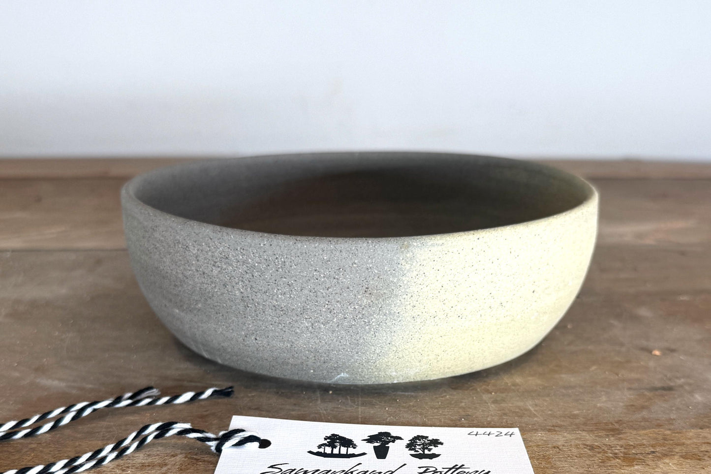 Round 20 cm Grey Smooth Stoneware Bonsai Pot