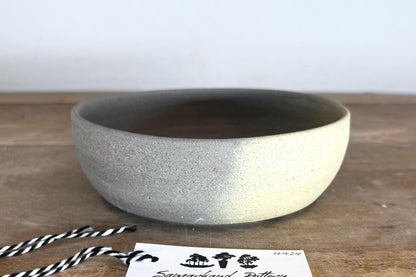 Round 20 cm Grey Smooth Stoneware Bonsai Pot