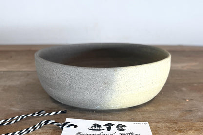 Round 20 cm Grey Smooth Stoneware Bonsai Pot