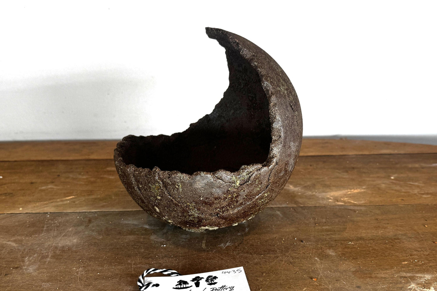 Moon 23cm Brown Stoneware Bonsai Pot