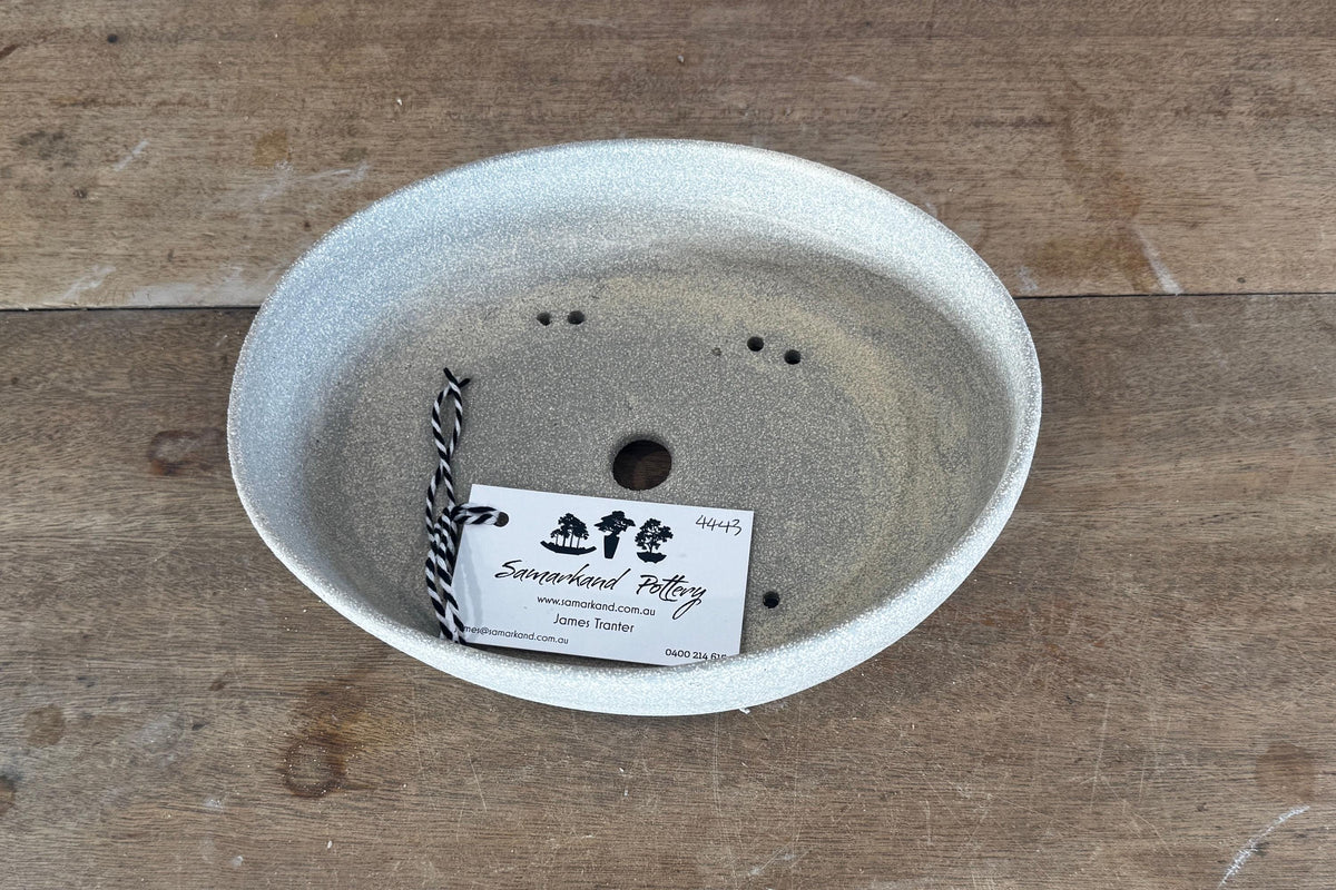 Oval 23.5cm Stoneware Smooth Finish Unglazed Bonsai Pot