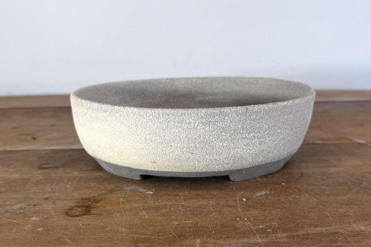 Oval 23.5cm Stoneware Smooth Finish Unglazed Bonsai Pot