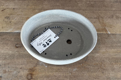 Oval 23.5cm Stoneware Smooth Finish Unglazed Bonsai Pot
