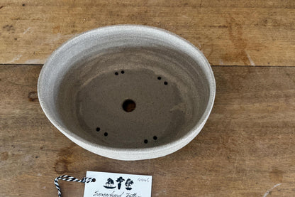 Oval 22cm Stoneware Smooth Finish Unglazed Bonsai Pot