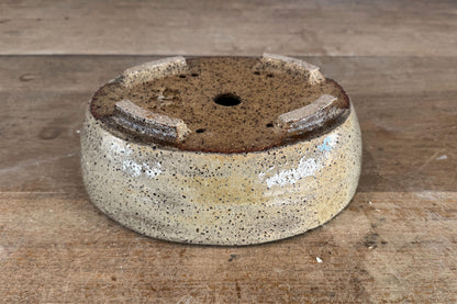 Oval 21cm Green Glazed Stoneware Bonsai Pot