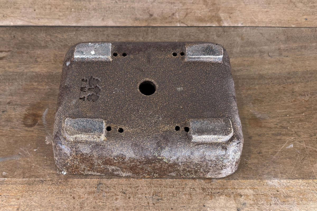 Rectangular 22.5cm Brown Stoneware Woodash Bonsai Pot